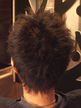 メンズ　ヘアスタイル
ナチュラルショートレイヤーカットバック