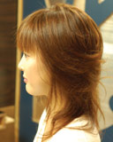 ロング　ヘアスタイル
ナチュラルデジパーサイド